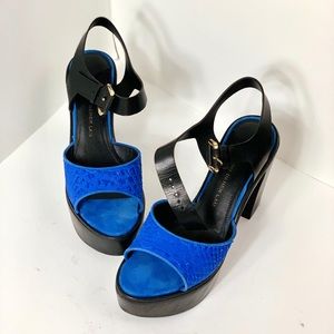 10 crosby derek lamb blue platform sandals heels
